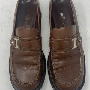 Crazy Horse by Liz Claiborne Ladies Brown Slip On Leather Loafers - 6.5M